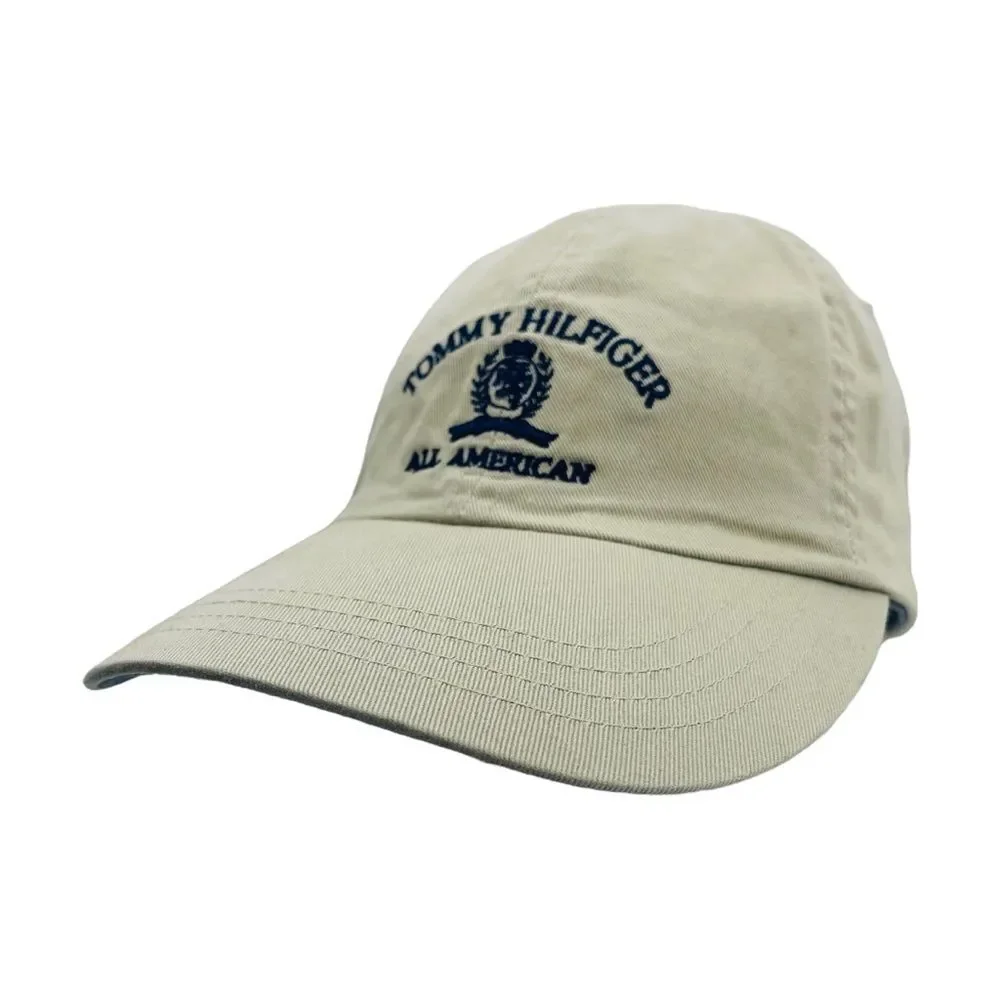 Vintage Tommy Hilfiger All American Military Beige Baseball Cap Unisex